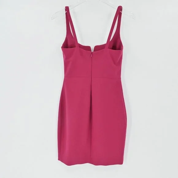 LIKELY Womens Constance Mini Dress Fuchsia Pink Bodycon Cocktail Party Size 2 - Picture 5 of 9